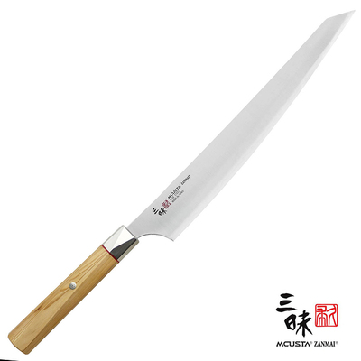Beyond - Japoński nóż do sushi i sashimi Sujihiki, stal Aogami Super, 27 cm, Mcusta Zanmai