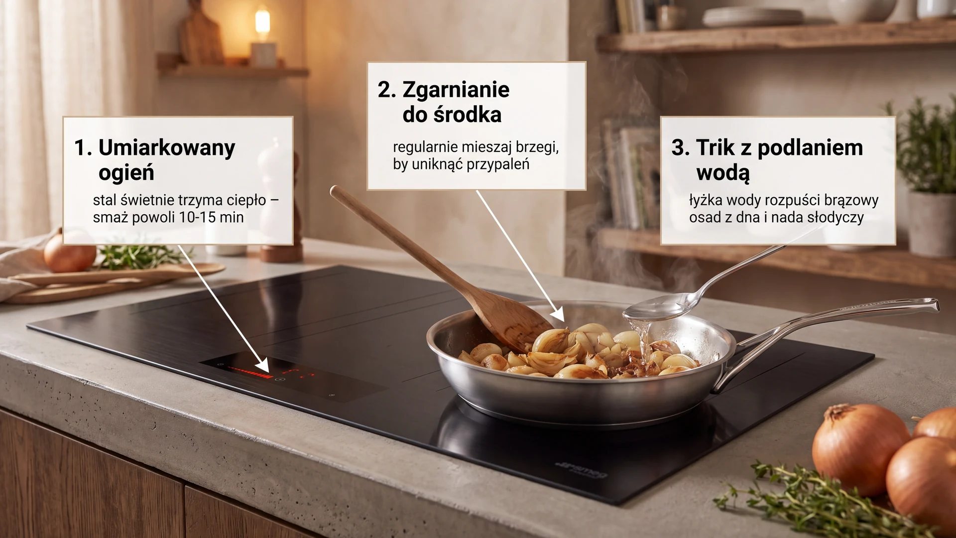 Smażenie cebuli na stalowej patelni – wskazówki, jak uzyskać złocisty, słodki smak bez przypaleń