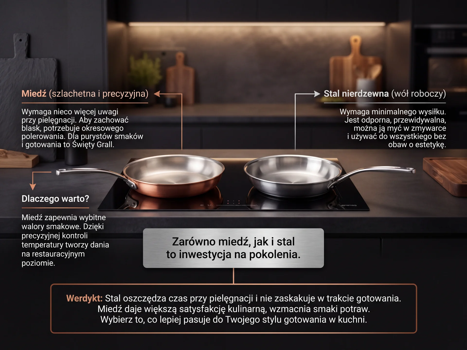 Porównanie patelni z miedzi i stali nierdzewnej – pielęgnacja i wybór materiału do kuchni