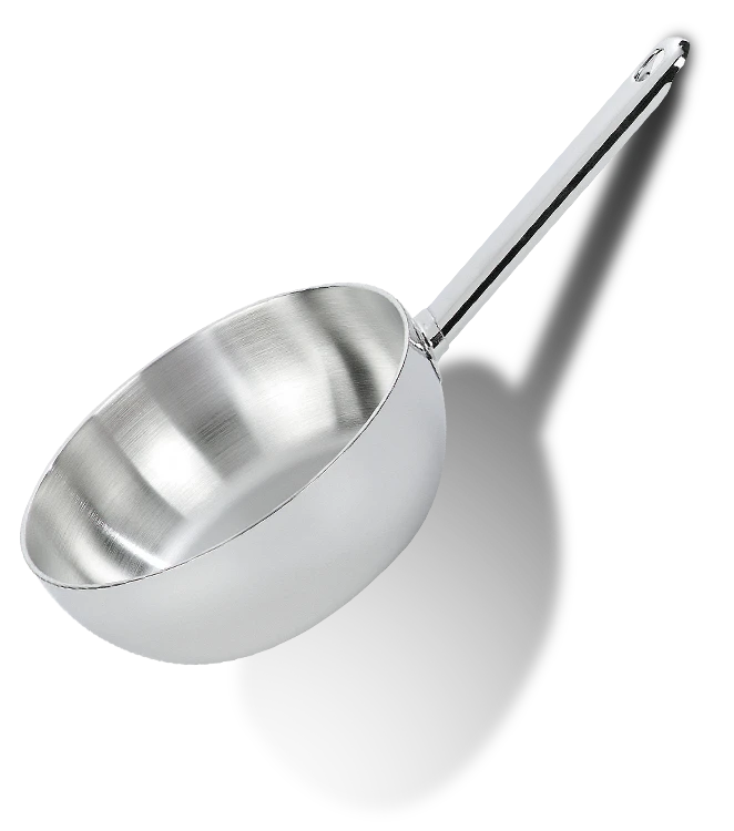 Patelnia sauté Apollo z wysokiej jakości stali Silvinox, Ø 16 cm, marki Demeyere.