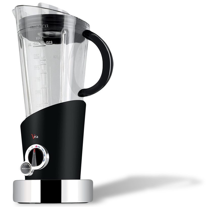 Nowoczesny czarny blender Vela Bugatti z eleganckim designem