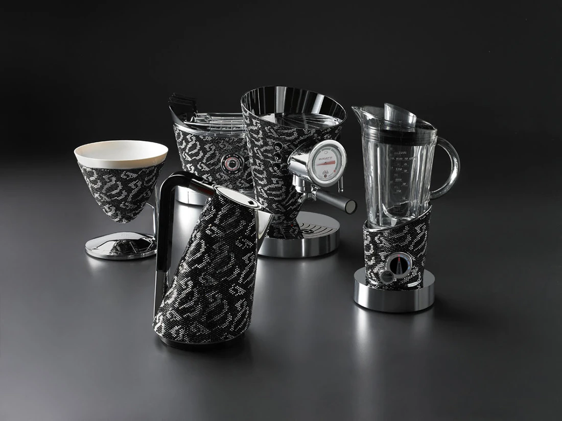 Luksusowy blender Vela z kryształami Swarovskiego, elegancki design Bugatti.