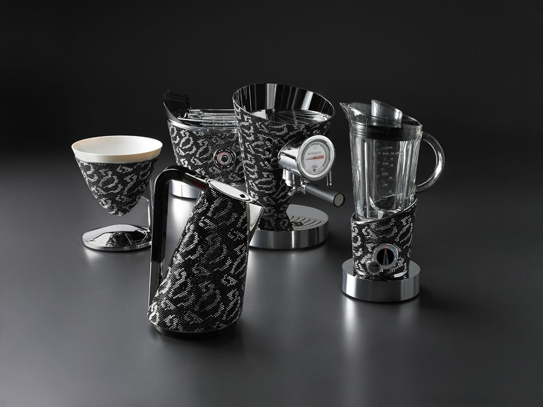 Luksusowy blender Vela z kryształami Swarovskiego, elegancki design Bugatti.