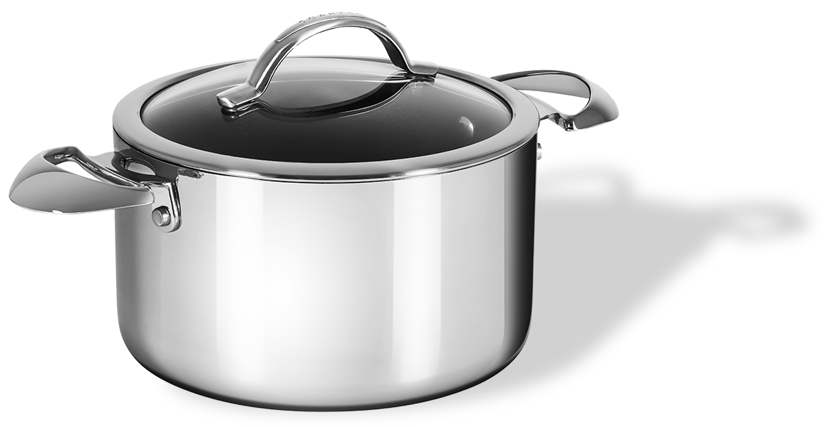 Nowoczesny garnek tytanowo-ceramiczny z pokrywką, 3,5L, Scanpan HaptIQ.