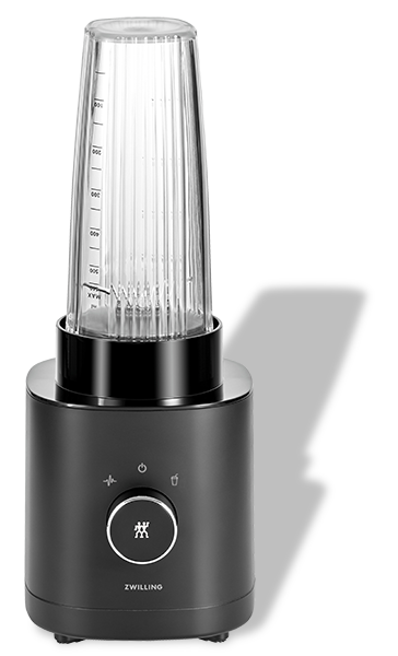 Czarny blender Enfinigy Personal z funkcjami automatycznymi, marki Zwilling.