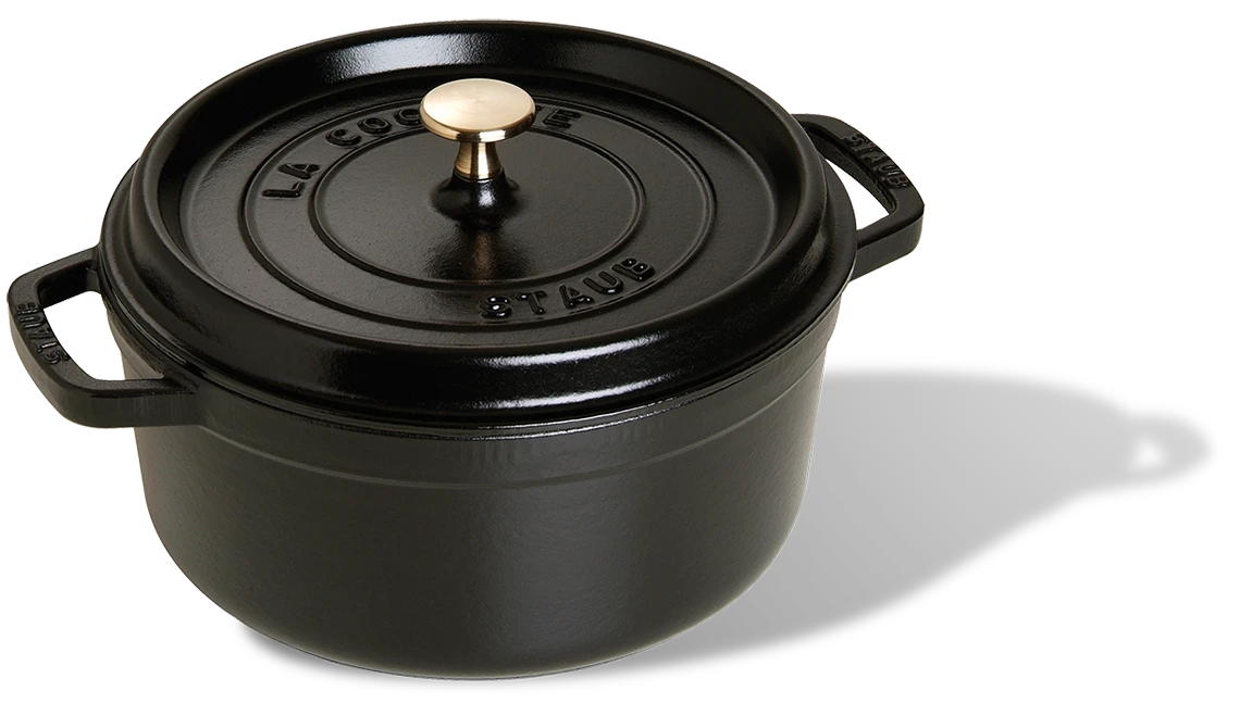 Żeliwny garnek Staub 2,2 l z nieprzywierającą powłoką, czarny, średnica 20 cm