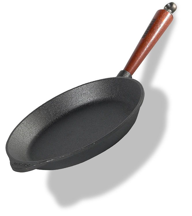 Żeliwna patelnia z drewnianym uchwytem, Ø 24 cm, marki Skeppshult
