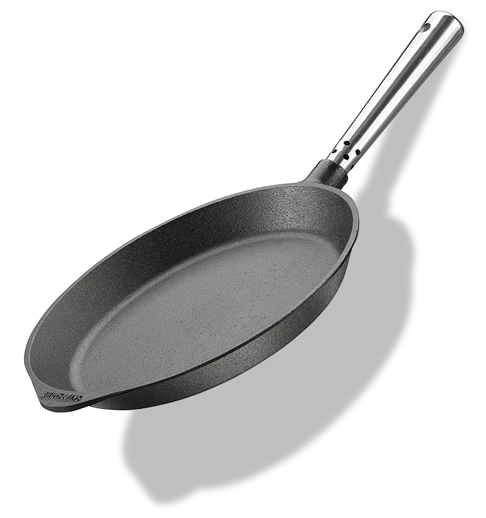 Żeliwna patelnia Skeppshult, stalowy uchwyt, średnica 24 cm, idealna do smażenia