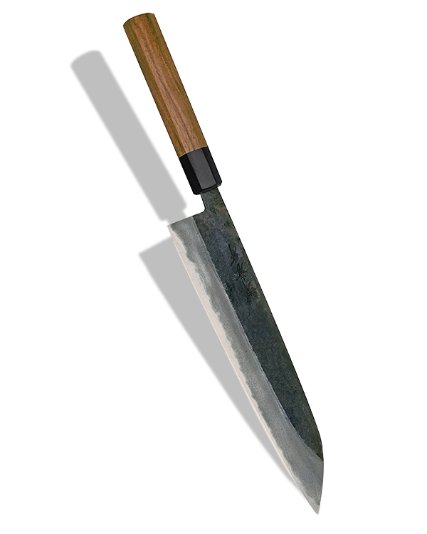 Japoński nóż kucharski Gyutoh 24 cm z drewnianą rękojeścią, stal Aogami 2, Sakai Takayuki.