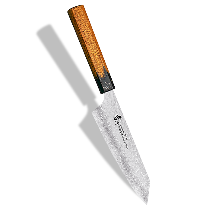 Japoński nóż Kengata 16 cm, 33-warstwowy, stal VG-10, rękojeść z drewna.