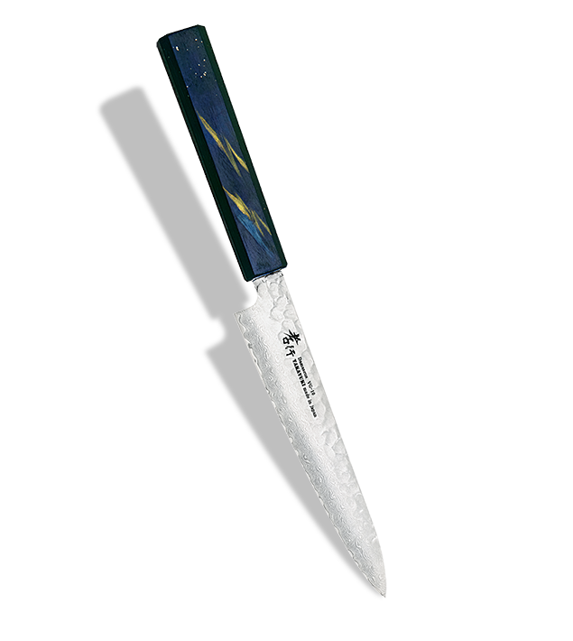Japoński nóż uniwersalny Shotoh 15 cm z 33-warstwowej stali VG-10, Sakai Takayuki.