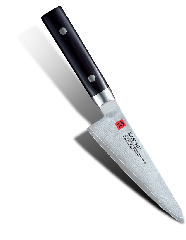 Japoński nóż Kasumi, 32-warstwowy, do wykrawania mięsa, 14 cm, stal damasceńska.