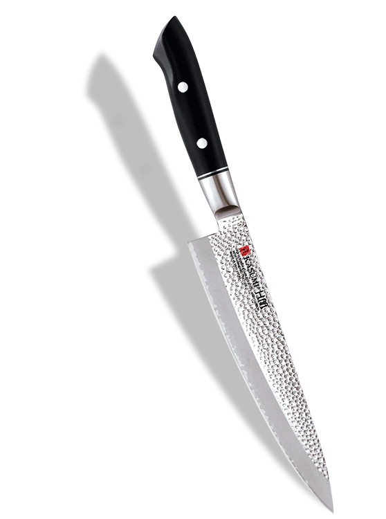 Japoński nóż szefa kuchni Gyutoh, 24 cm, z młotkowanym wykończeniem, marki Kasumi
