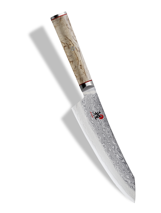 Elegancki nóż Miyabi Santoku Bunka z damasceńskim wzorem, 18 cm