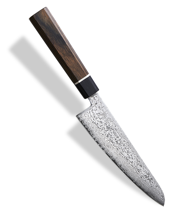Japoński nóż uniwersalny Senzo Black z czernioną, 33-warstwową klingą, długość 14,3 cm.