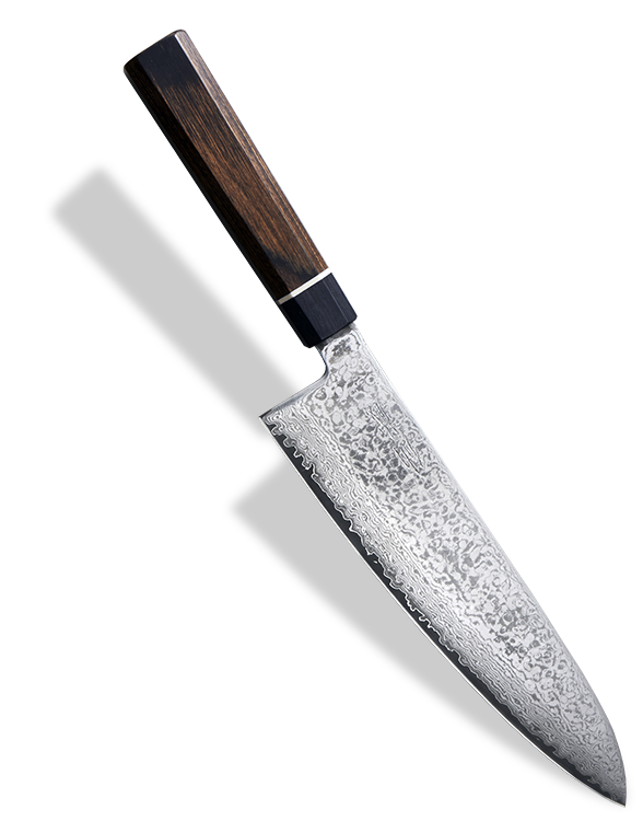 Japoński nóż kucharza Senzo Black, 33-warstwowy, z czarnioną rękojeścią, 20 cm