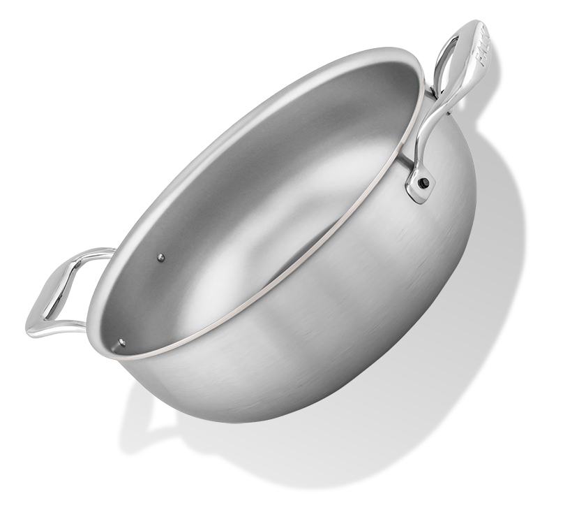 5-warstwowa patelnia Falk z miedzianym rdzeniem, średnica 24 cm, elegancka i trwała.