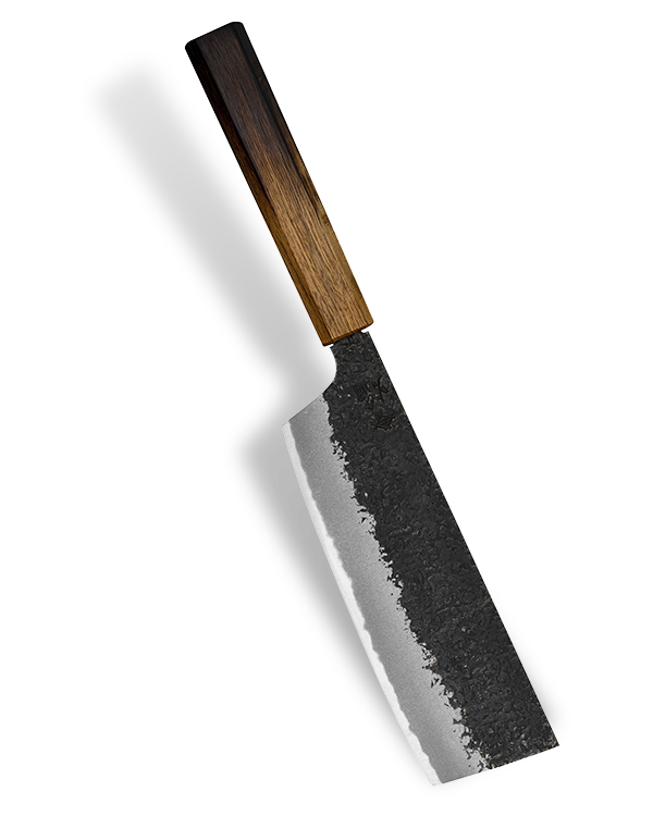 Tradycyjny japoński nóż Nakiri 18 cm z drewnianą rękojeścią.