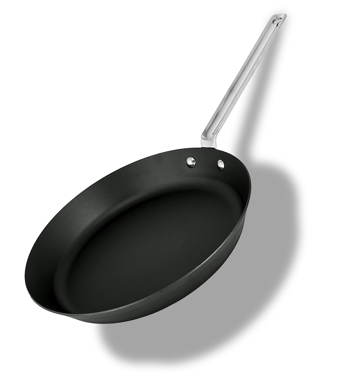 Patelnia z czarnej stali węglowej 30 cm z uchwytem, Scanpan