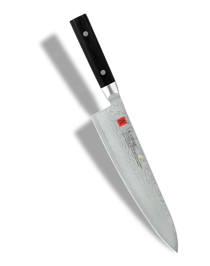 Japoński nóż kuchenny Gyutoh, 20 cm, z wzorem damasceńskim, stal VG-10 GOLD.