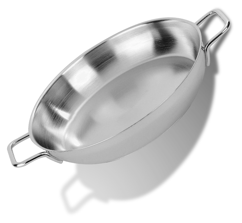 Stalowa patelnia Demeyere, 7-warstwowa, Ø 24 cm, do serwowania potraw