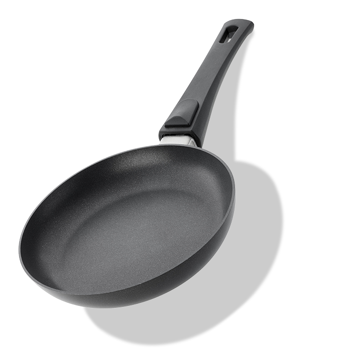 Tytanowo-ceramiczna patelnia Scanpan z odpinanym uchwytem, średnica 20 cm.