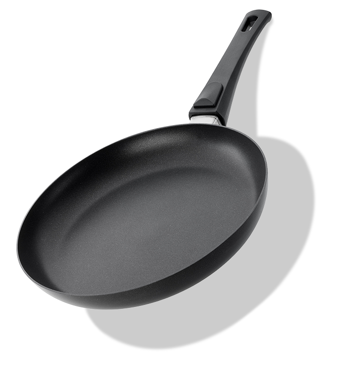 Tytanowo-ceramiczna patelnia Scanpan z odpinanym uchwytem, średnica 26 cm.