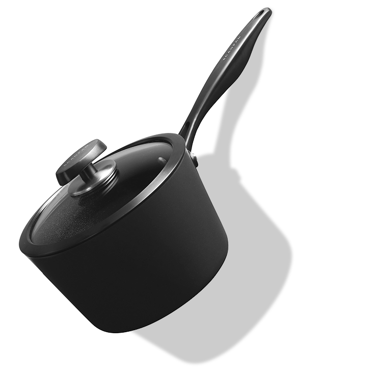 Tytanowo-ceramiczny rondel Scanpan z pokrywką, 2,5 l, nieprzywierający, Ø 20 cm.