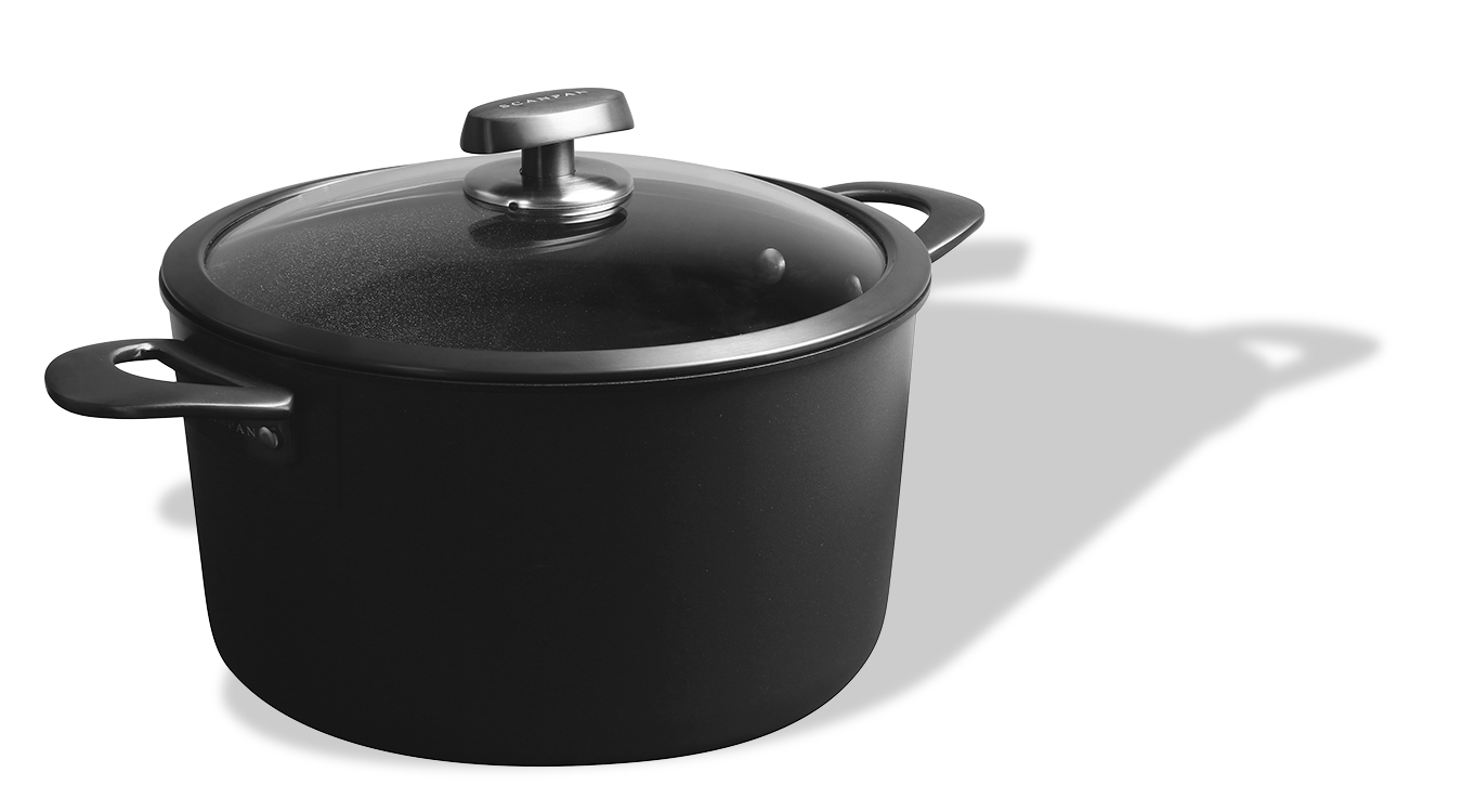 Tytanowo-ceramiczny garnek 4,8L z pokrywką, Scanpan, Ø 24 cm, nieprzywierający