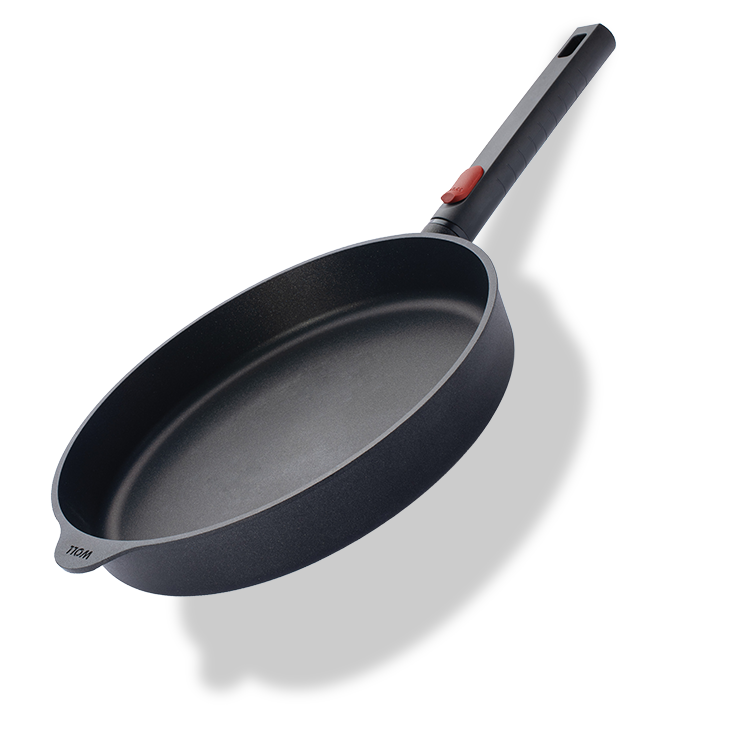 Patelnia tytanowa Eco Logic QXR 28 cm z odpinanym uchwytem, powłoka nieprzywierająca, WOLL