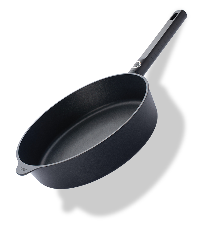 Tytanowa patelnia z powłoką nieprzywierającą Ø 28 cm, uchwyt z tworzywa, wolna od PFAS