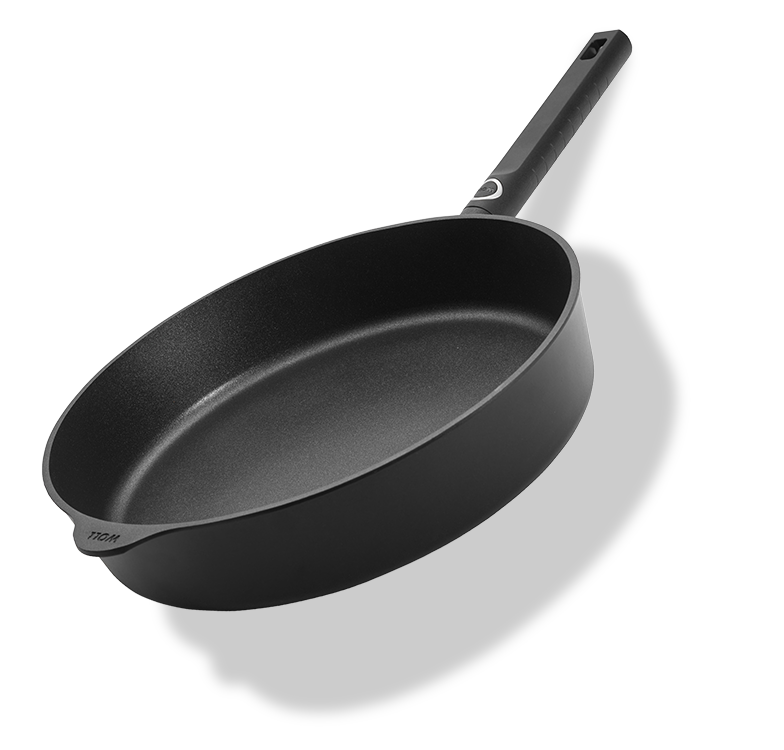 Głęboka patelnia Eco Logic QXR 32 cm z powłoką tytanową, uchwyt z tworzywa.