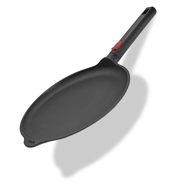 Tytanowa patelnia do naleśników Eco Logic QXR z odpinanym uchwytem, nieprzywierająca, Ø 26 cm