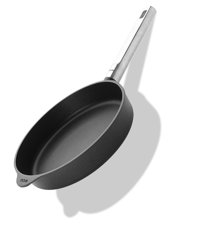 Tytanowa patelnia nieprzywierająca Ø 24 cm z uchwytem stalowym, PFAS Free, WOLL