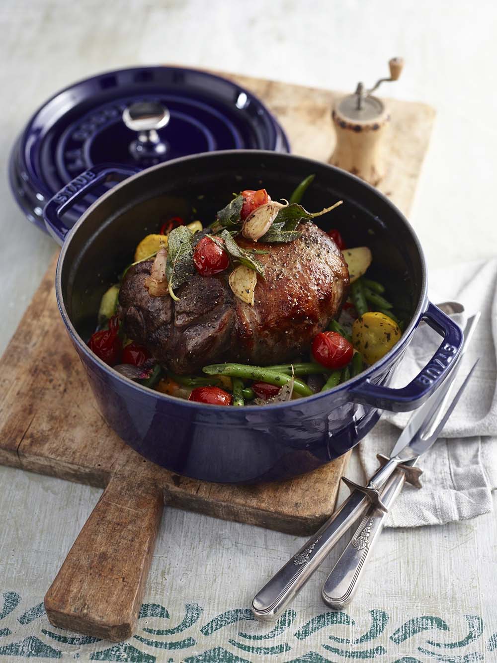 Dark Blue - Garnek z żeliwa z nieprzywierającą glazurą, 5,2 l, Ø