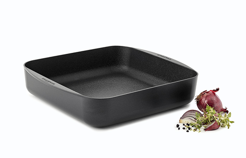 TechnIQ Scanpan tytanowo-ceramiczna patelnia z pokrywką, 28x28 cm, czarna