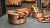Ręcznie tworzona brytfanna Falk Classic z miedzi, 5 litrów, z żeliwnymi uchwytami.