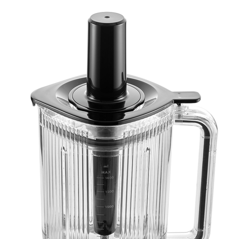 Czarny luksusowy blender Zwilling Enfinigy, elegancki design, pięć automatycznych funkcji.