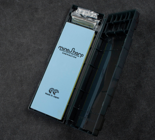 MinoSharp kamień do ostrzenia Deluxe 1000/8000 z prowadnicami