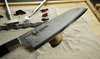 Japoński nóż Santoku Mcusta Zanmai Splash Damascus na piasku, 33-warstwowy, stal VG-10.
