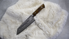 Nóż Takeshi Saji Gyuto 21 cm z serii IW VG-10 na jasnym futrze