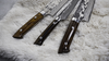 Ręcznie kuty nóż Gyuto Takeshi Saji VG-10, 24 cm, na futrzanej tkaninie
