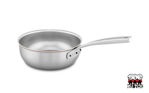 Patelnia Falk Copper Core stalowo-miedziana, 28 cm, z pokrywką, do smażenia i duszenia.