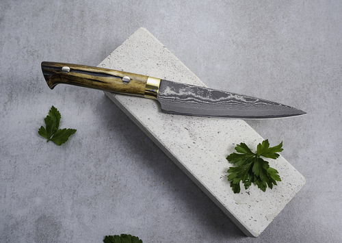 Nóż Takeshi Saji YBB VG-10 do warzyw i owoców, 61-warstwowy, 9 cm