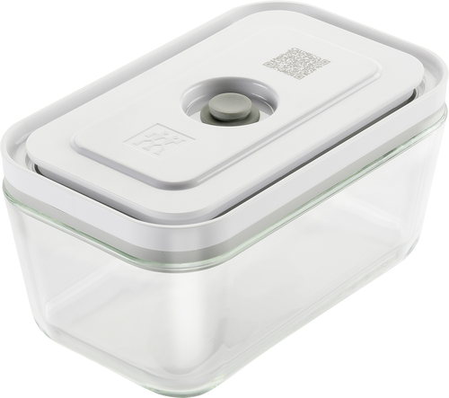 Szklany zestaw Fresh & Save Zwilling do próżniowego pakowania z pojemnikami i pompką.
