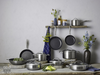 CTX Scanpan garnek tytanowo-ceramiczny 6,5L na stylowej półce kuchennej