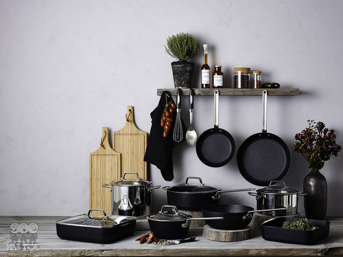 Scanpan TechnIQ tytanowo-ceramiczna patelnia nieprzywierająca, czarna, Ø 26 cm, idealna do smażenia