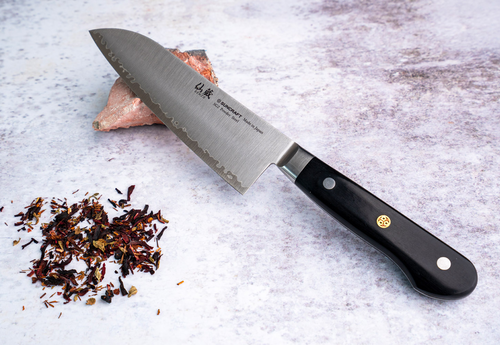 Nóż Santoku Suncraft Senzo Professional, stal SG2, długość 16,5 cm