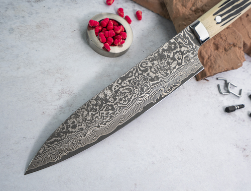 Nóż Takeshi Saji Gyuto, 21 cm, damasceńska stal, seria WBB R2