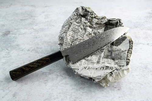 Japoński nóż Santoku Ginga Sakai Takayuki, 18 cm, 69 warstw stali, elegancja i precyzja